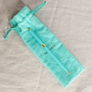 Tiffany & Co Purse Pen Tiffany Blue W/ Gold Accents Comes W/ Tiffany & Co Bag